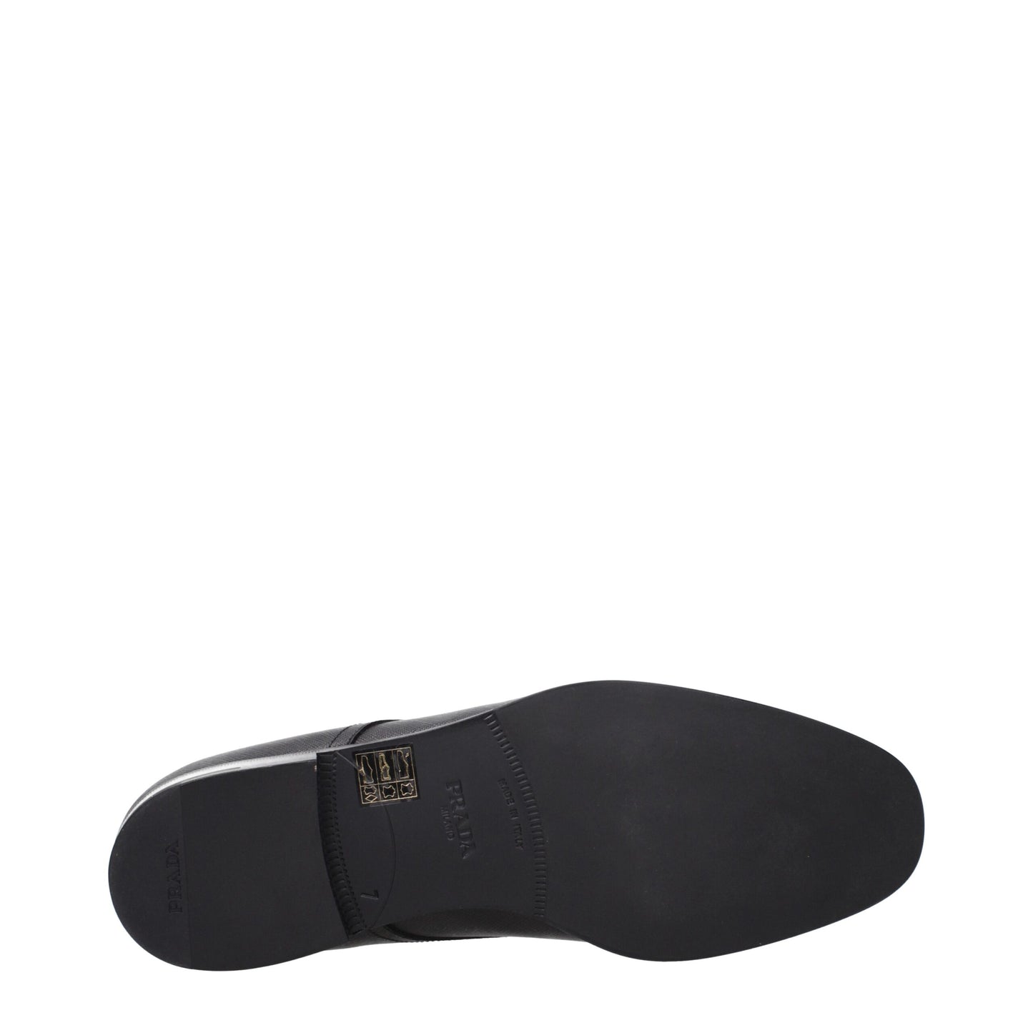 Prada, souliers Oxford et mocassins en cuir noir