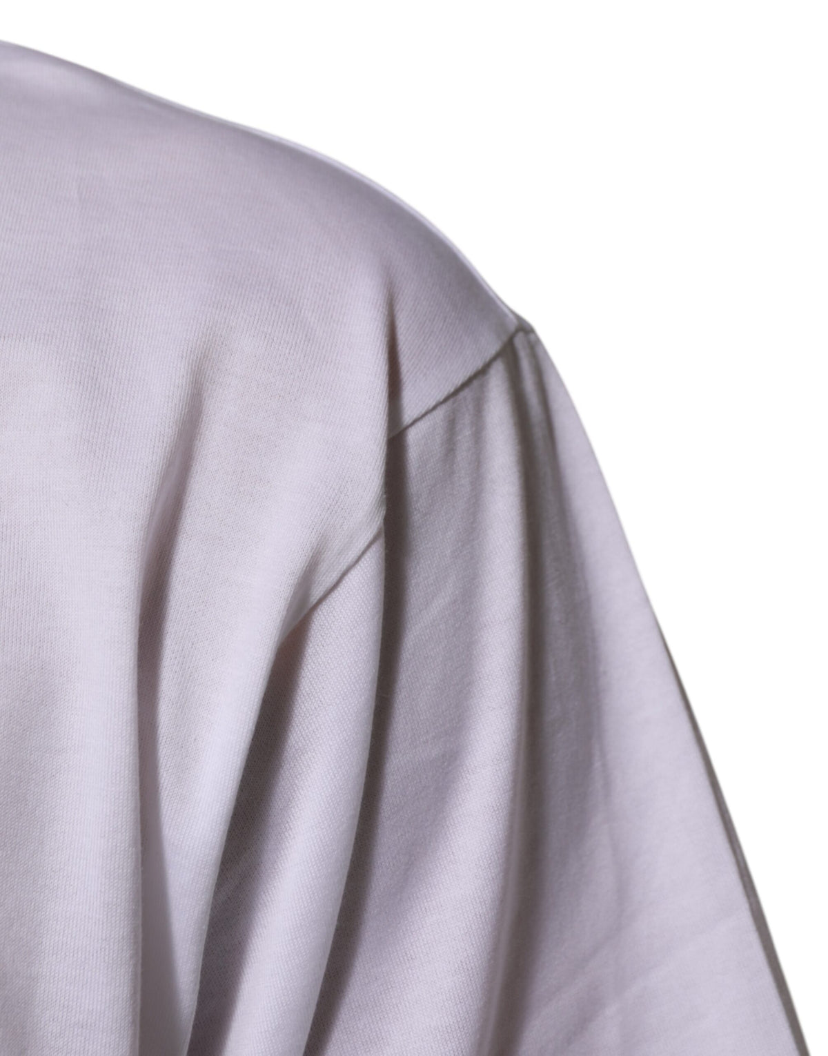T-shirt homme Dolce &amp; Gabbana en coton blanc avec logo et col rond.