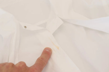 Wit katoenen overhemd met kraag en lange mouwen van Dolce & Gabbana