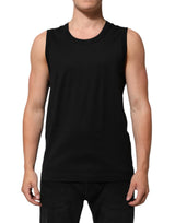 Débardeur homme en coton noir sans manches Dolce &amp; Gabbana