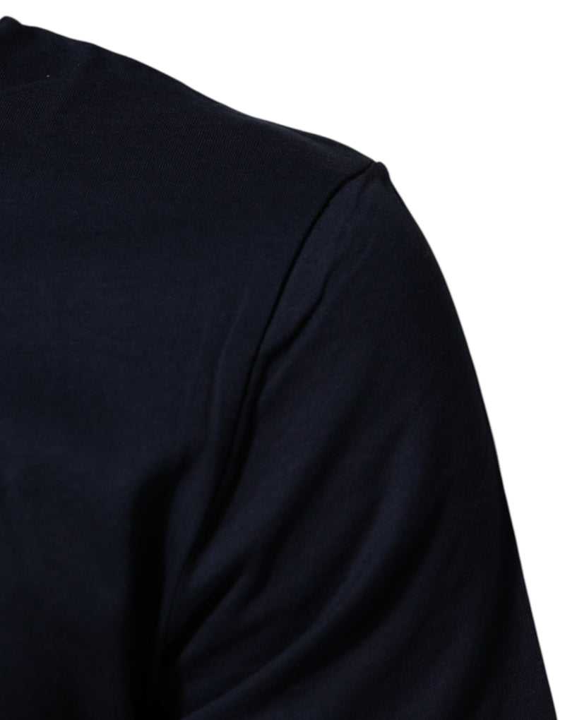 Dolce &amp; Gabbana donkerblauw katoenen DG-logoprint herentop-T-shirt
