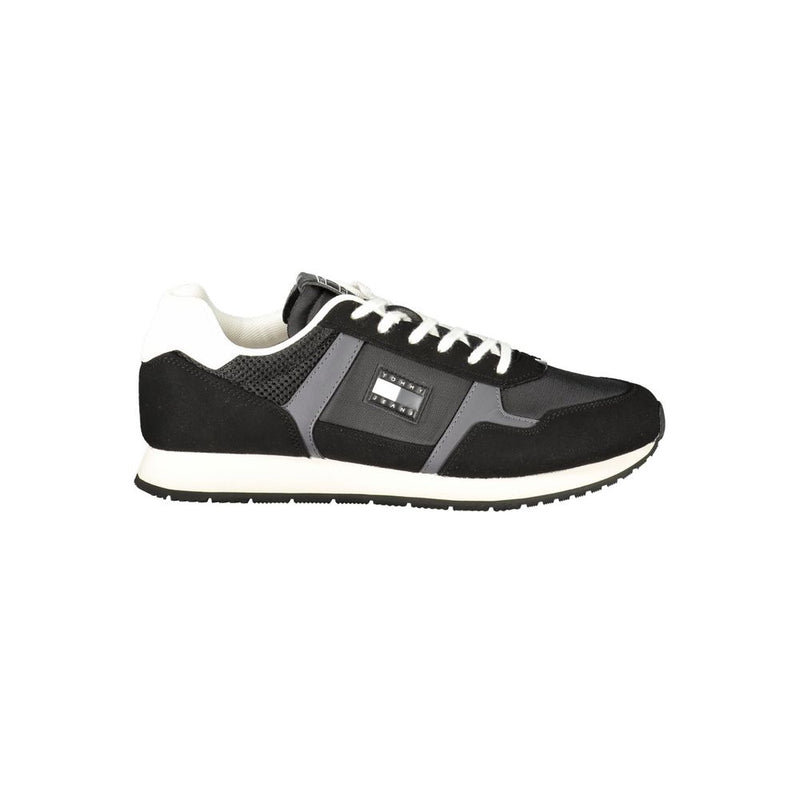 Tommy Hilfiger Black Polyester Men Sneaker - Élégance et Confort