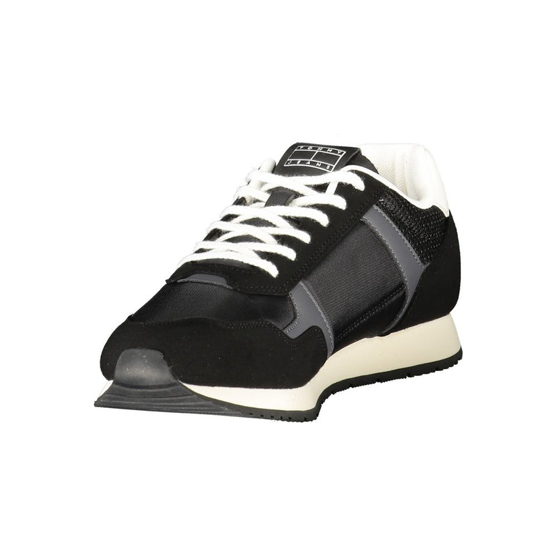 Tommy Hilfiger Black Polyester Men Sneaker - Élégance et Confort