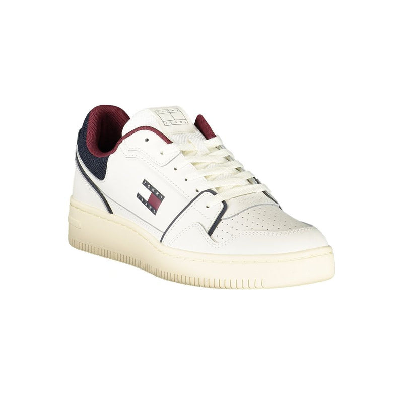 Tommy Hilfiger White Leather Men Sneaker - All-Day Comfort