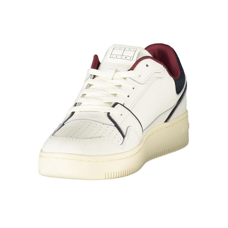 Tommy Hilfiger White Leather Men Sneaker - All-Day Comfort