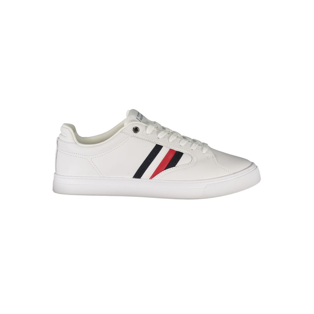 Tommy Hilfiger White Leather Men Sneaker - Élégance et Confort