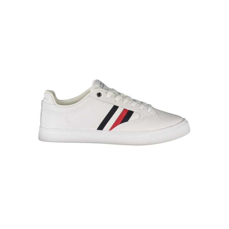 Tommy Hilfiger White Leather Men Sneaker - Élégance et Confort