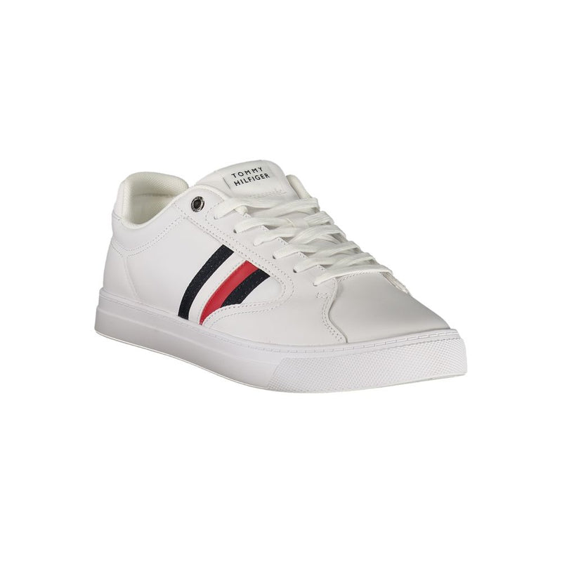 Tommy Hilfiger White Leather Men Sneaker - Élégance et Confort