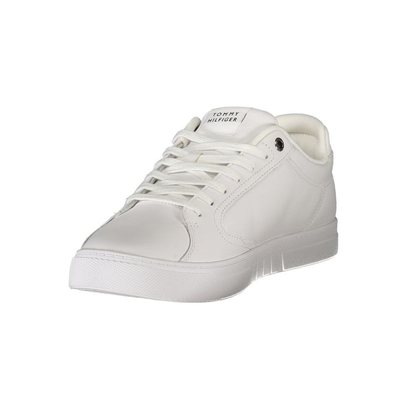 Tommy Hilfiger White Leather Men Sneaker - Élégance et Confort