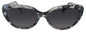 Lunettes de soleil Dolce & Gabbana DG4194, forme œil de chat, en acétate gris, avec plaque logo.