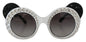 Lunettes de soleil Dolce & Gabbana DG4325BM en acétate blanc et noir, avec cristaux.