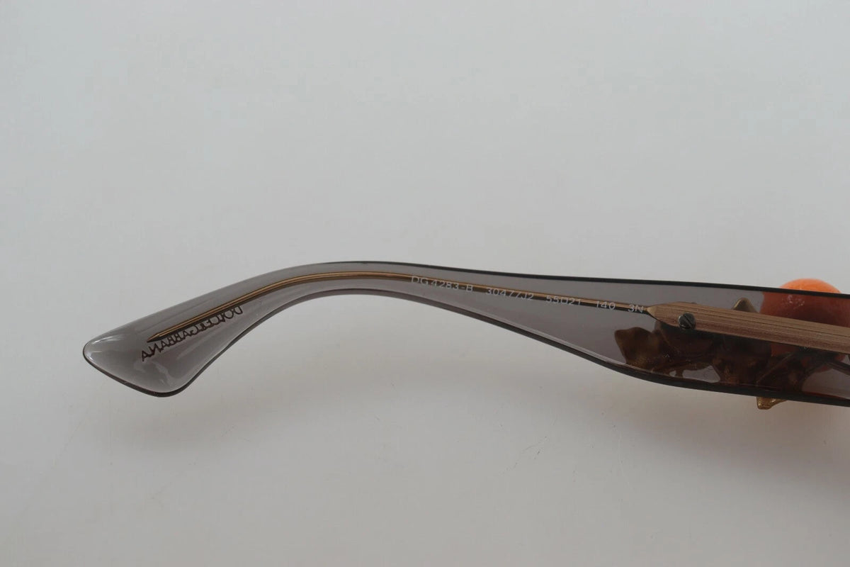 Dolce & Gabbana DG4283B Lunettes de Soleil avec Appliques Orange