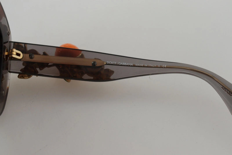 Dolce & Gabbana DG4283B Acetate Crystals Orange Appliques Sunglasses