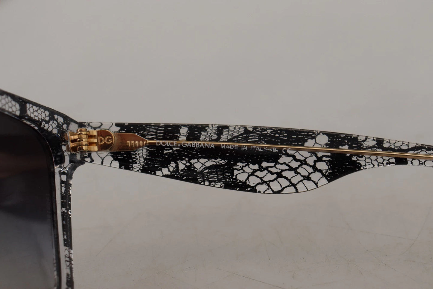 Lunettes de soleil rondes en acétate noir à volants avec cristaux Dolce &amp; Gabbana DG4190
