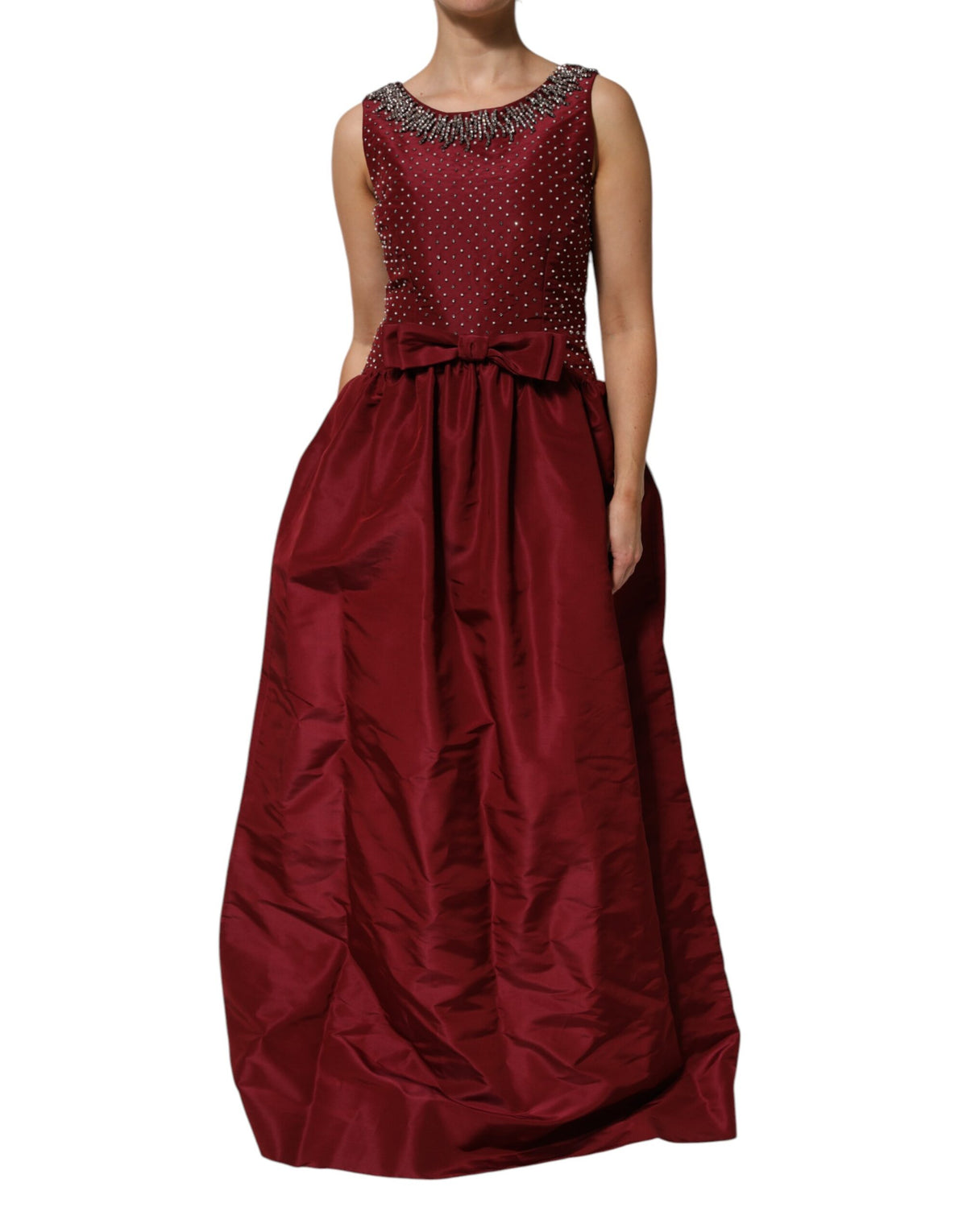 Robe de Soirée en Soie Bourgogne Dolce & Gabbana
