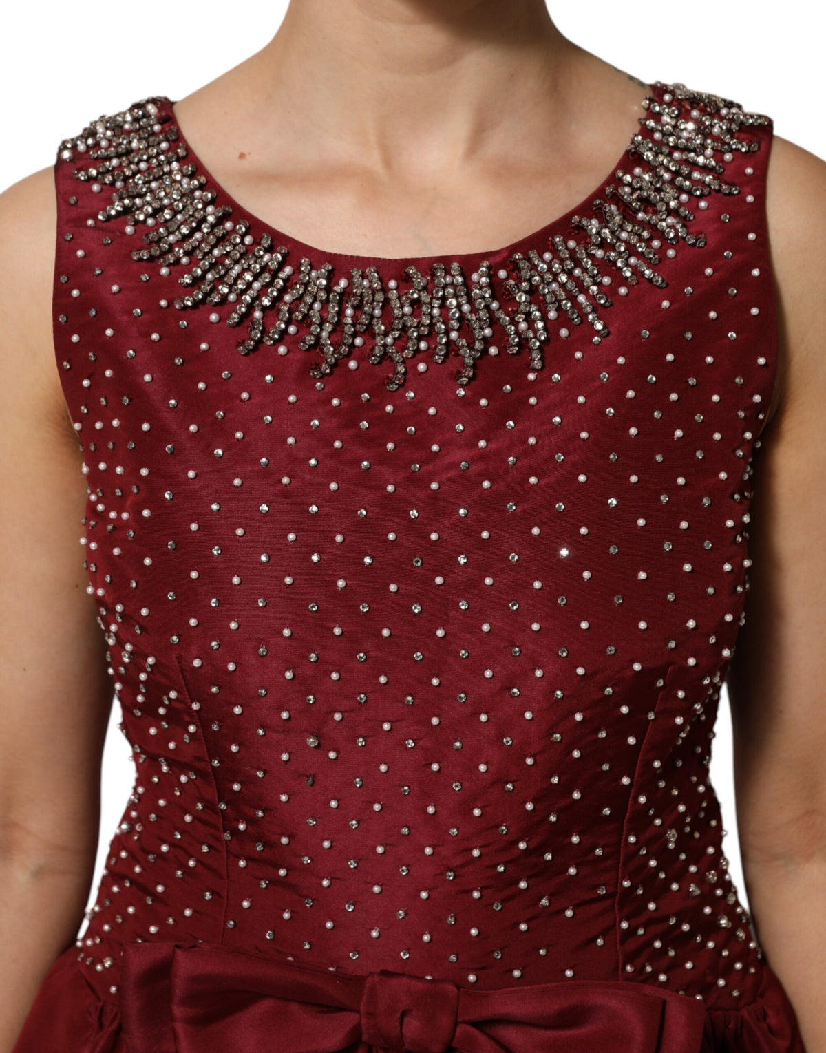 Robe de Soirée en Soie Bourgogne Dolce & Gabbana