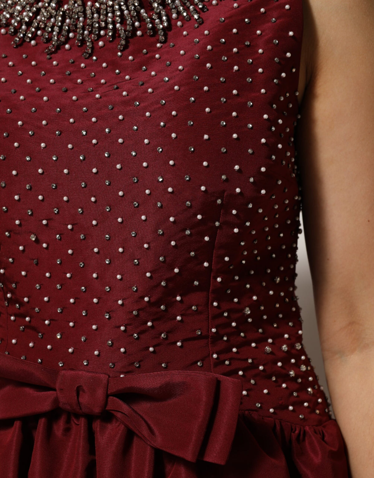 Robe de Soirée en Soie Bourgogne Dolce & Gabbana