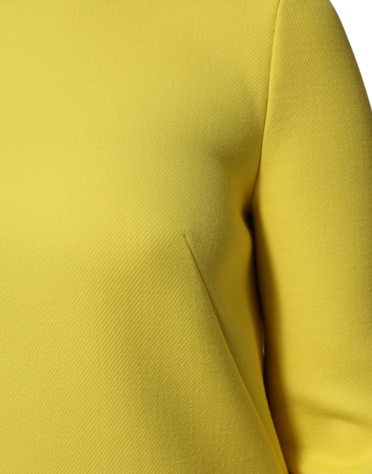 Robe Mini Longue à Manches Jaunes Dolce & Gabbana
