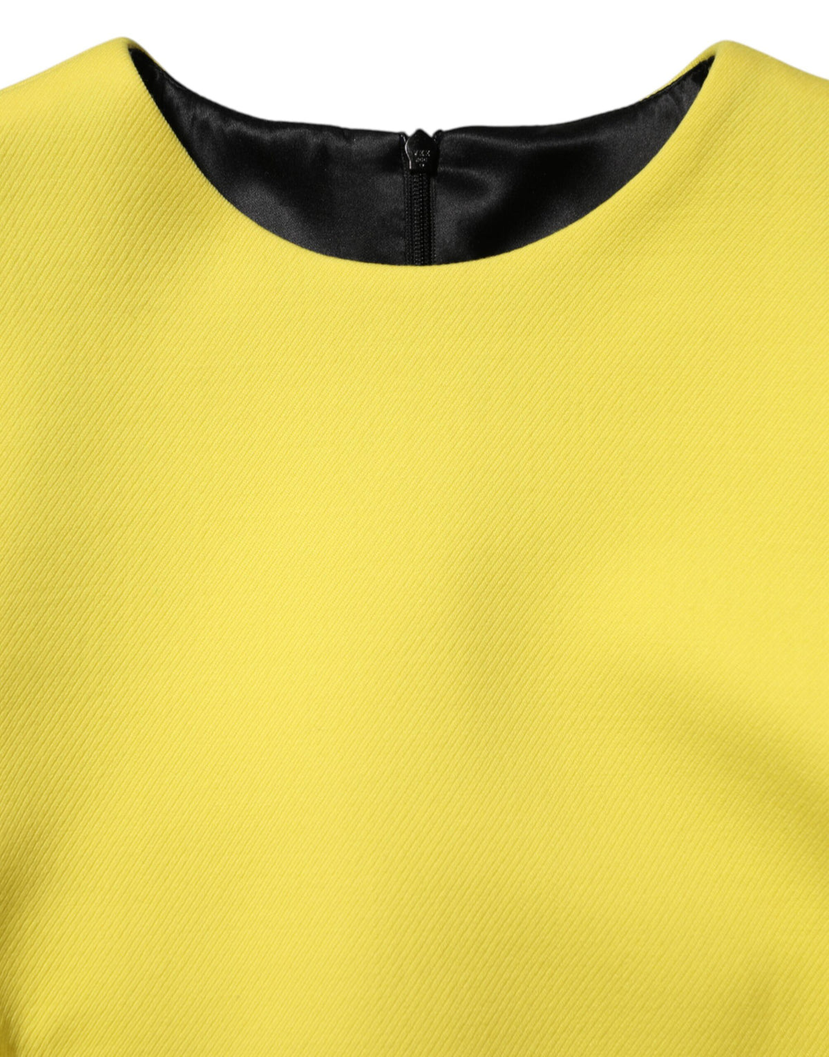 Robe Mini Longue à Manches Jaunes Dolce & Gabbana