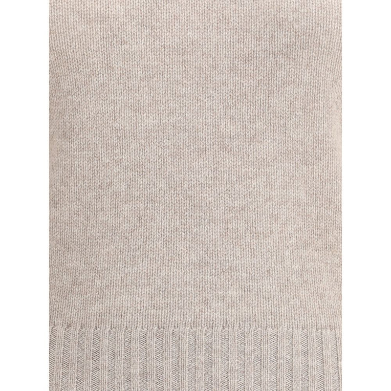 Allude Beige Cashmere Sweater - Timeless Luxury