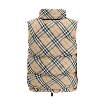 Burberry vest met donsvulling en schaakbordpatroon