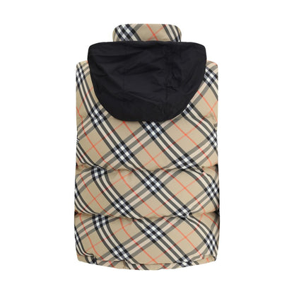 Burberry vest met donsvulling en schaakbordpatroon