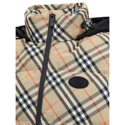 Burberry vest met donsvulling en schaakbordpatroon