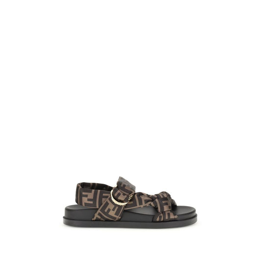 Sandales en satin Fendi FF