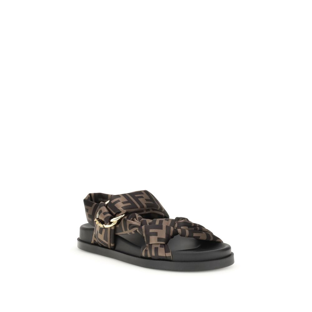 Sandales en satin Fendi FF