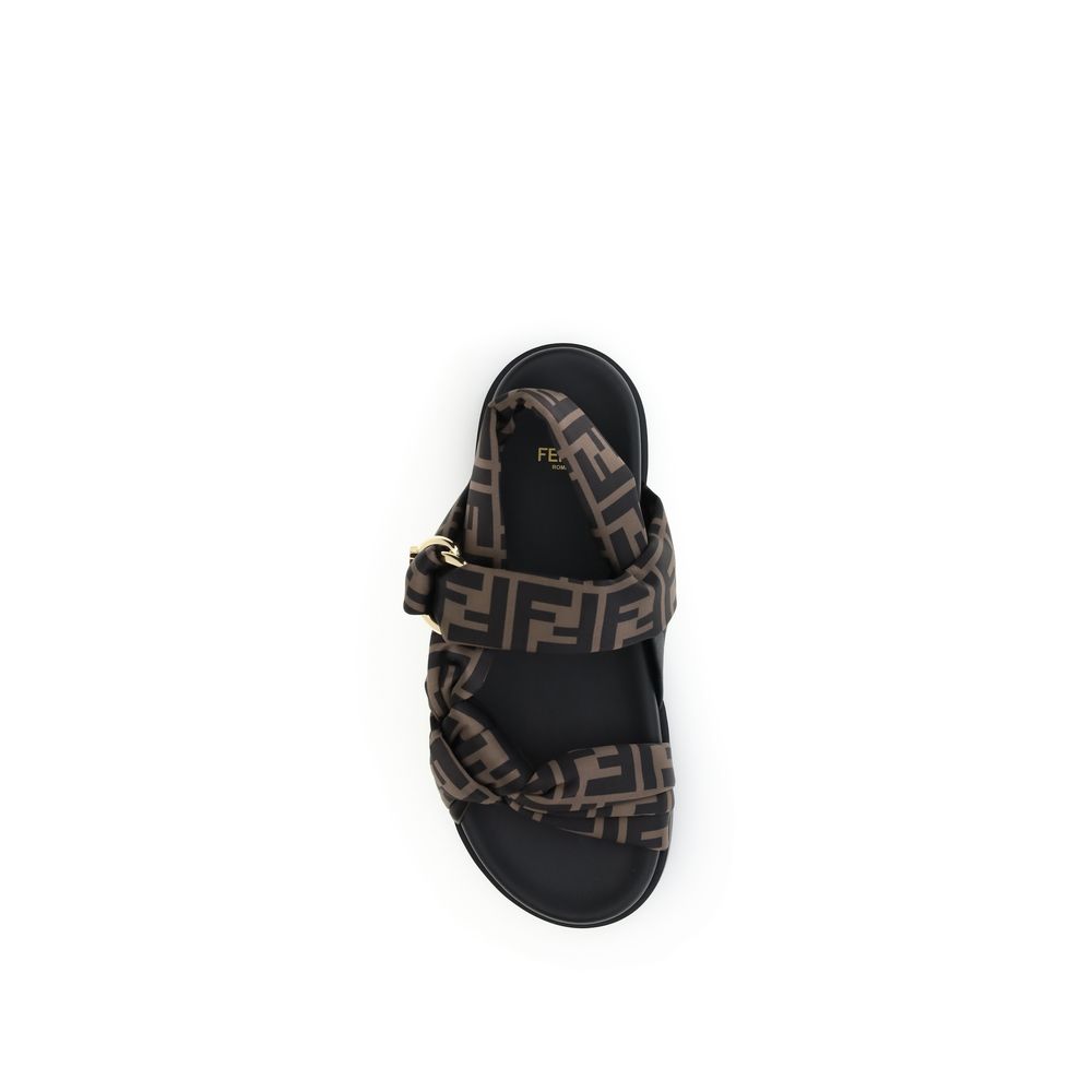 Sandales en satin Fendi FF