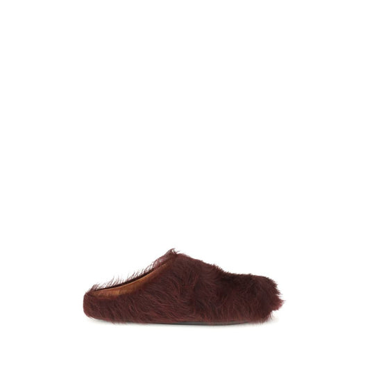 Mules Fussbett en cuir de veau à poils longs de Marni