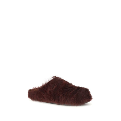 Mules Fussbett en cuir de veau à poils longs de Marni