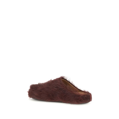 Mules Fussbett en cuir de veau à poils longs de Marni