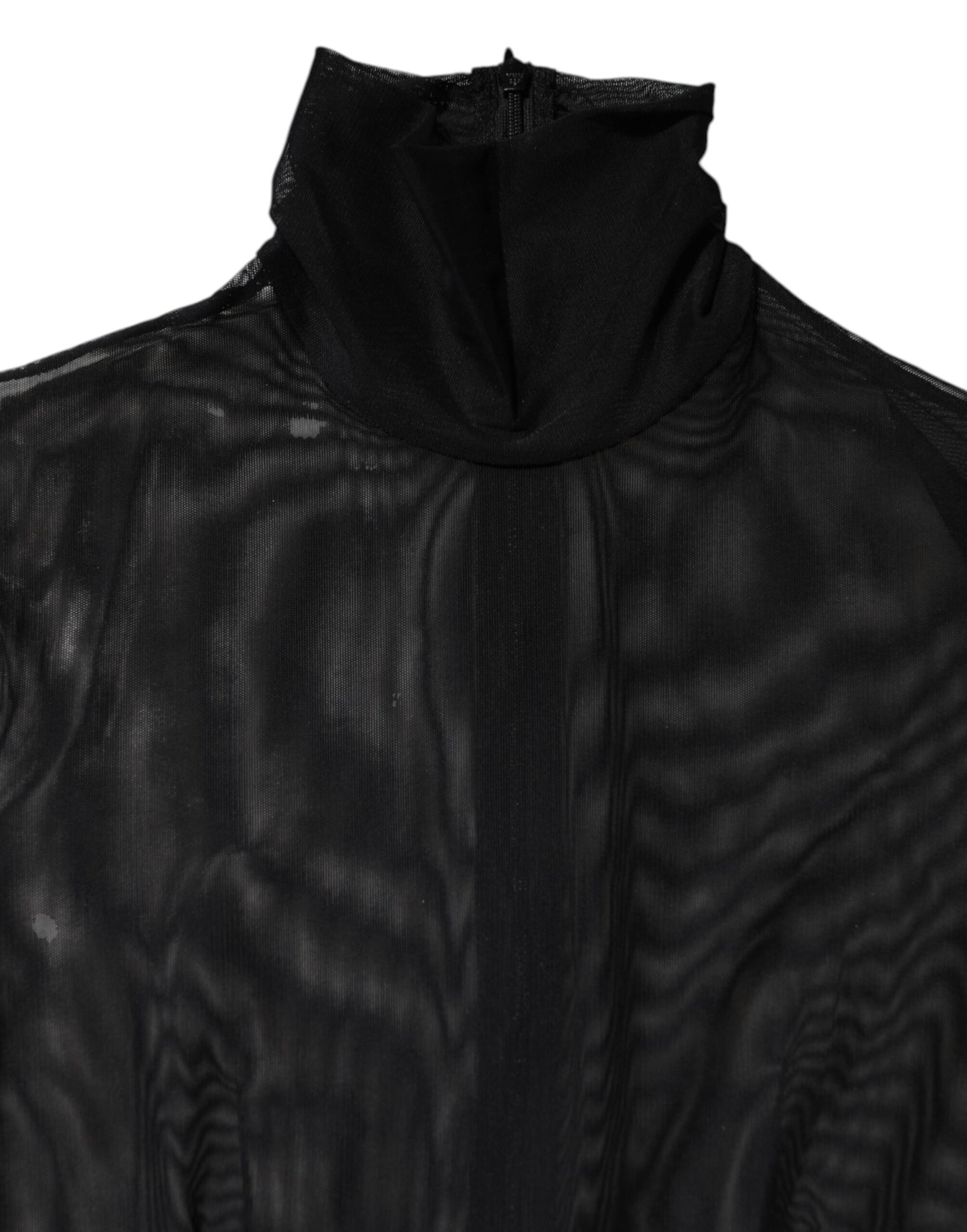 Combinaison-body en maille transparente à manches longues noire de Dolce & Gabbana