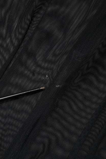 Combinaison-body en maille transparente à manches longues noire de Dolce & Gabbana