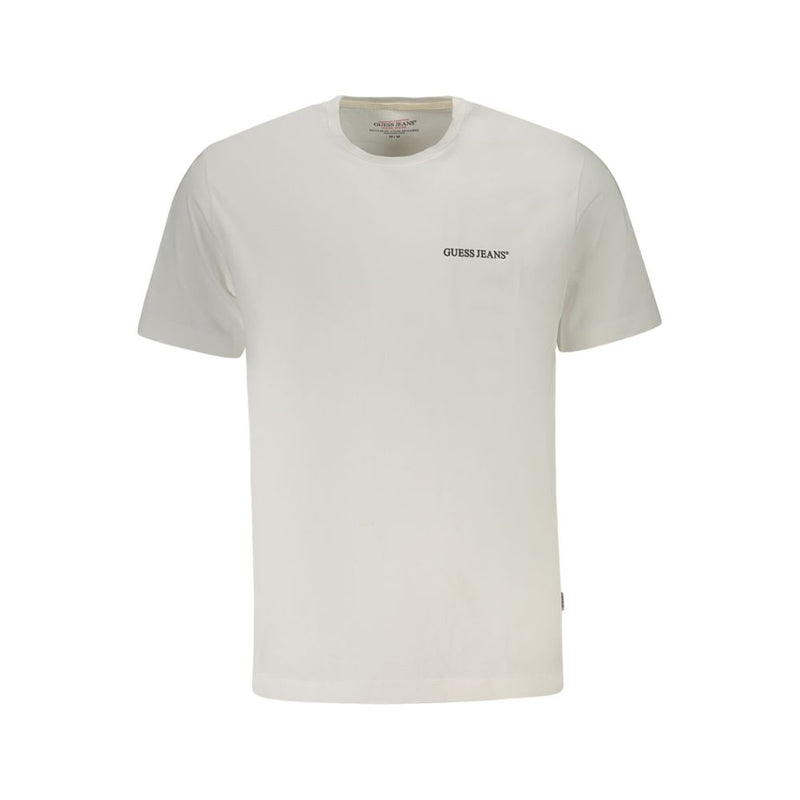 T-Shirt en Coton Blanc pour Homme Guess Jeans