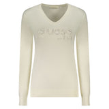Guess Jeans White Viscose Women Sweater - Élégance et Confort