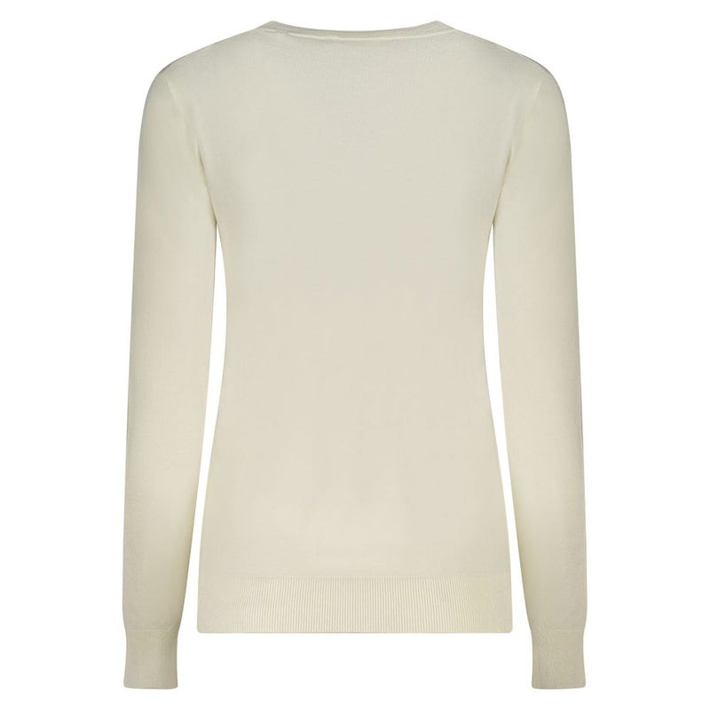 Guess Jeans White Viscose Women Sweater - Élégance et Confort