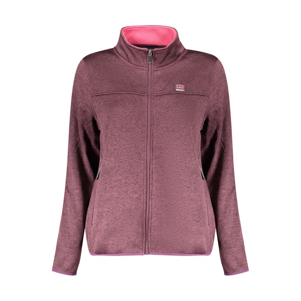 Sweatshirt en Polyester Violet avec Poches Zippées - Norway 1963