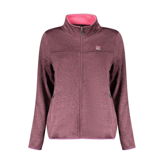 Sweatshirt en Polyester Violet Norway 1963 avec Poches Zippées