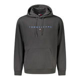 Sweat à capuche homme en coton noir Tommy Hilfiger