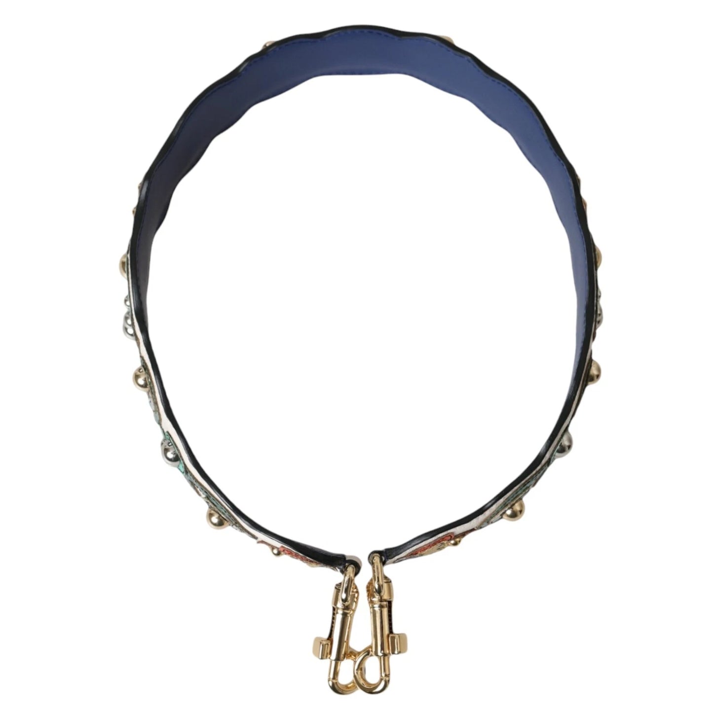 Bandoulière pour sac à main en cuir blanc Dolce & Gabbana, accessoire porté à l'épaule.