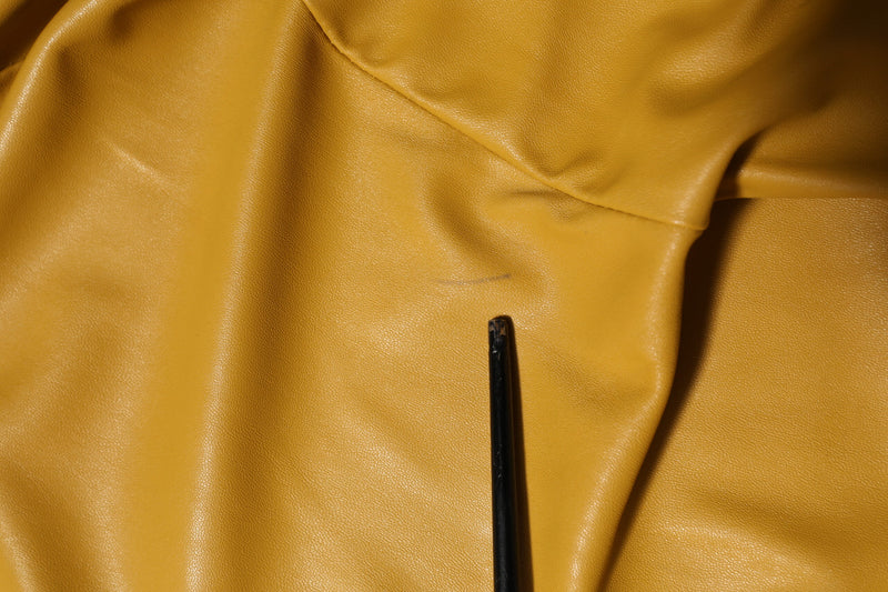 PINKO Polyester Belted Shirt Midi Long Sleeve Dress - Mustard Yellow