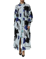 Robe Maxi à Manches Longues en Soie Christian Pellizzari