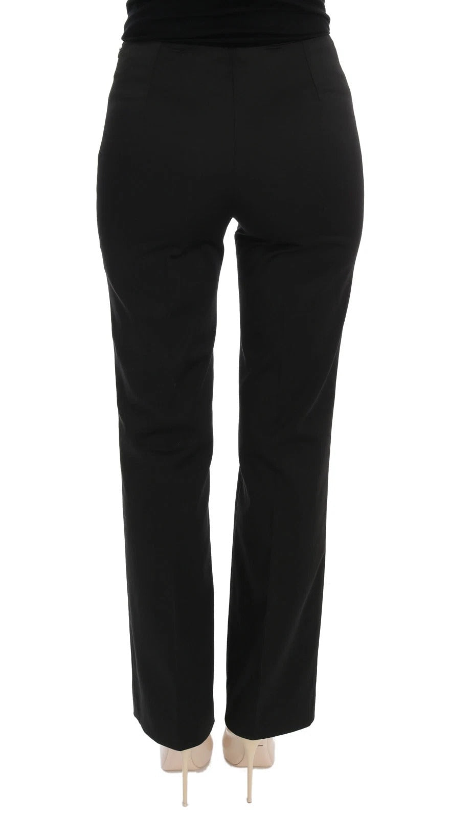 BENCIVENGA Pantalons de Costume Droits Noirs Élastiques