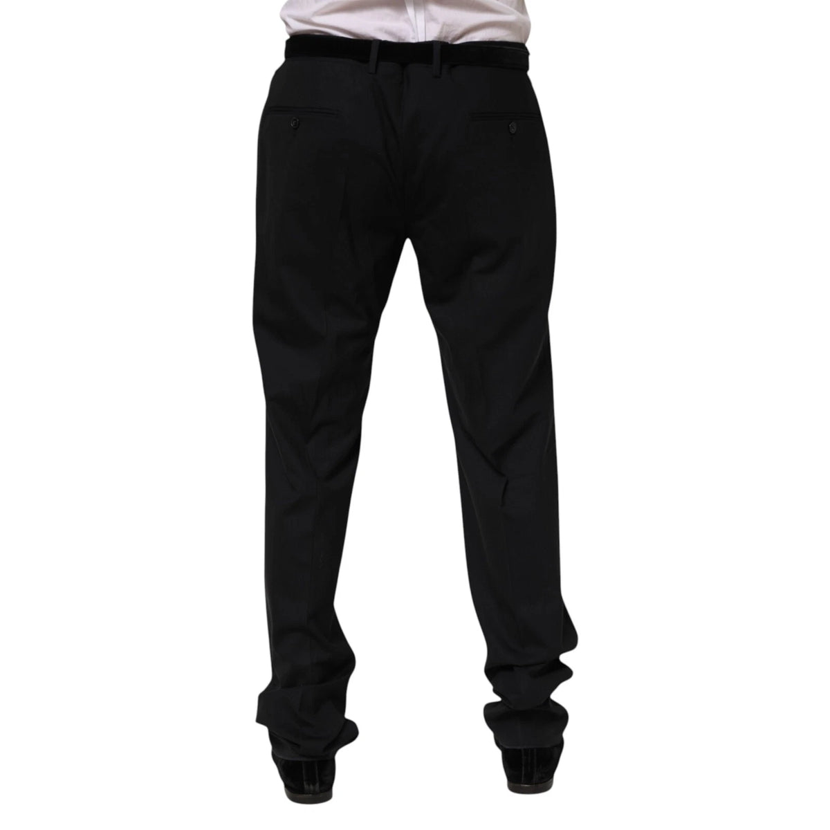 Pantalon habillé noir en laine pour homme Dolce &amp; Gabbana