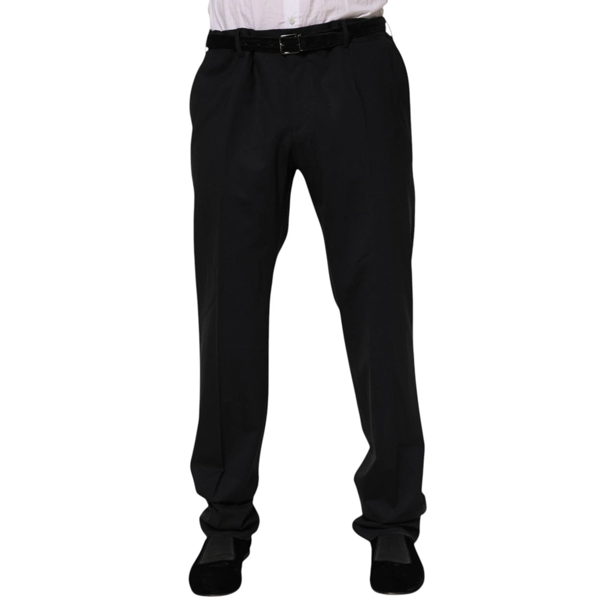 Pantalon habillé noir en laine pour homme Dolce &amp; Gabbana