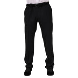Pantalon habillé noir en laine pour homme Dolce &amp; Gabbana