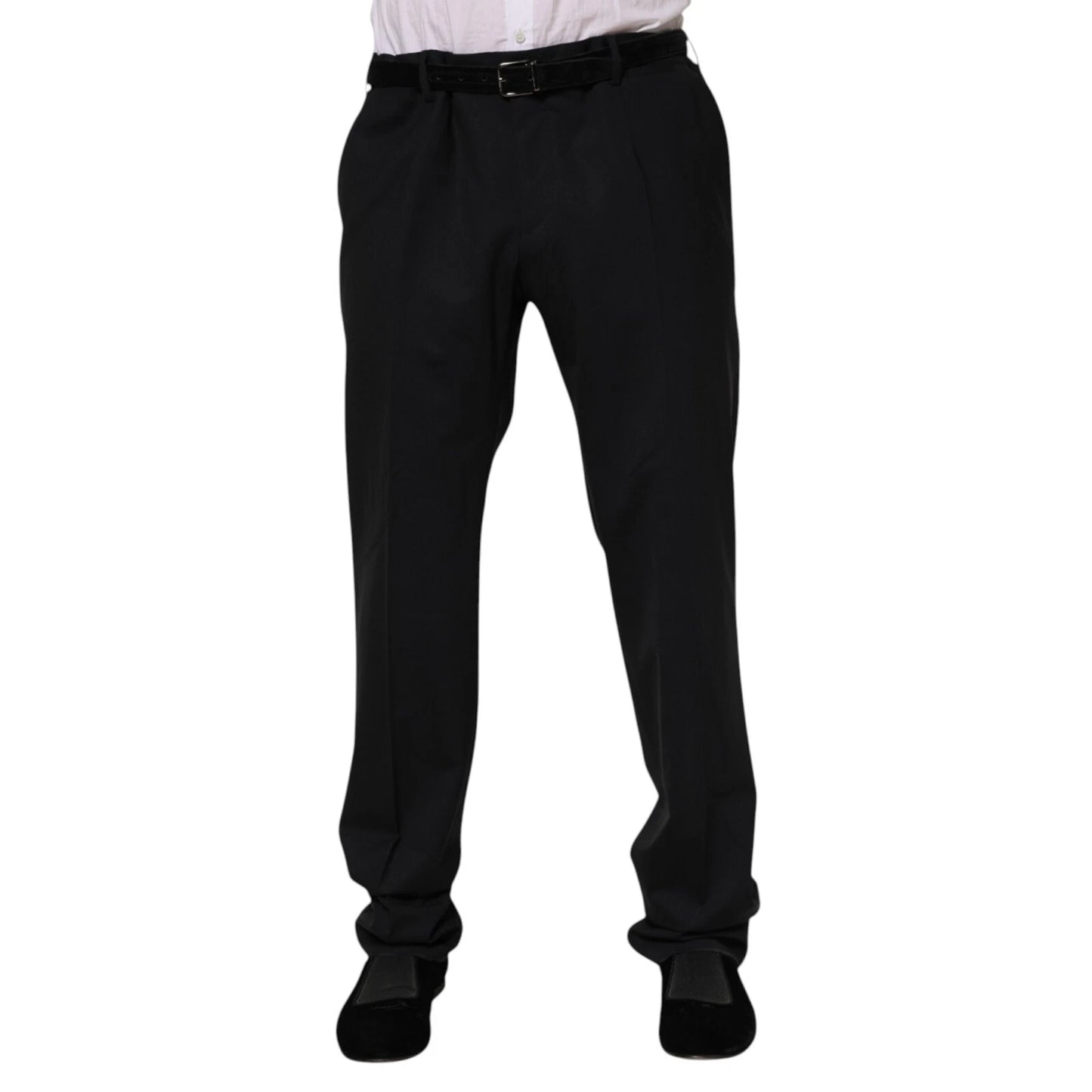 Pantalon habillé noir en laine pour homme Dolce &amp; Gabbana