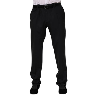 Pantalon habillé noir en laine pour homme Dolce &amp; Gabbana